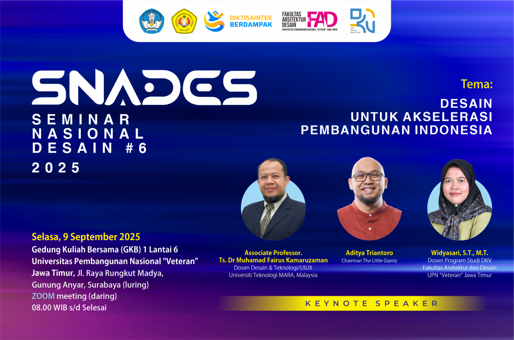 Seminar Nasional Desain (SNADES) #6 2025 Seminar Nasional Desain (SNADES) #6 2025